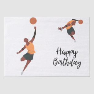 Basketball with Happy Birthday   Tissue Paper