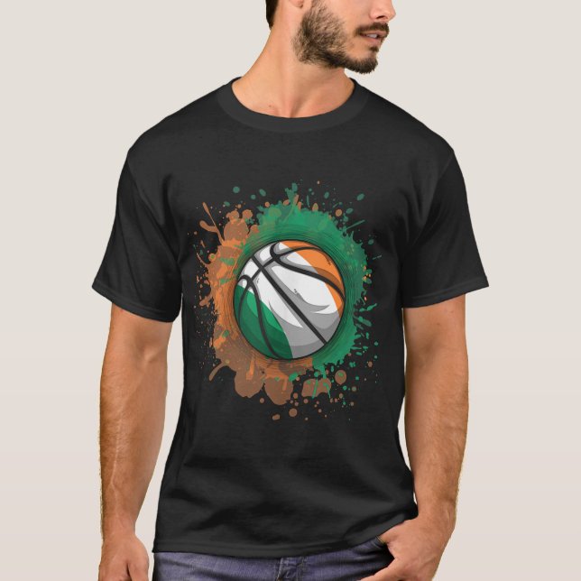 Basketball With Ireland Flag Tank Top  (Front)