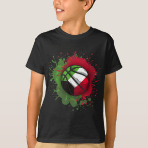 Basketball With Kuwait Flag T-Shirt