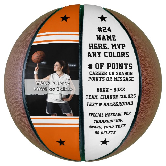 Basketball with Picture On It. Basketball Senior,  (Vertical)