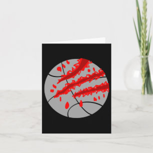 Basketball With Red Claw Card