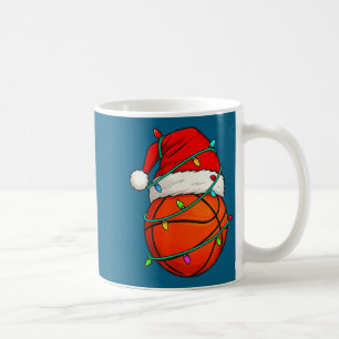 Basketball With Santa Hat Funny Christmas Xmas Gif Coffee Mug
