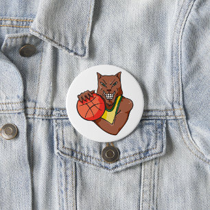 Basketball Wolf 7.5 Cm Round Badge