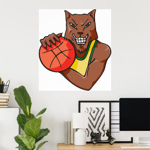 Basketball Wolf Poster