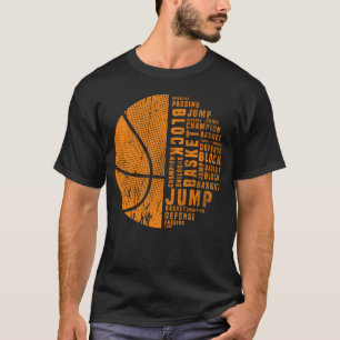 Basketball Word Art T-Shirt
