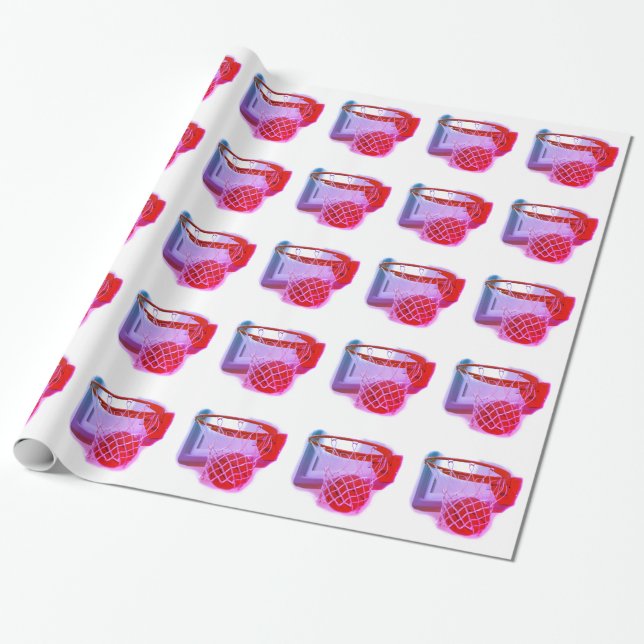Basketball Wrapping Paper (Unrolled)