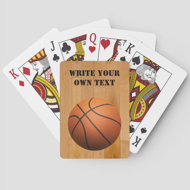 Basketball - Write Your Own Text Playing Cards (Back)