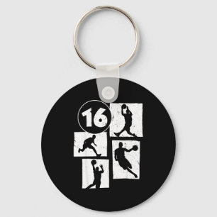 Basketball Years Player Old 16 16th Basketball Fun Key Ring