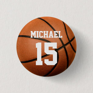 Basketball Your Name 3 Cm Round Badge