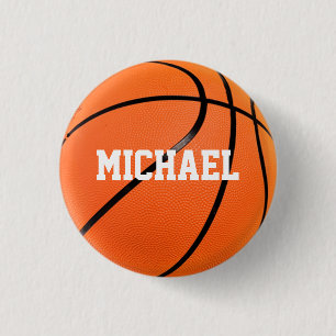 Basketball Your Name 3 Cm Round Badge