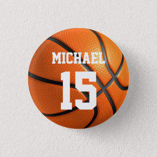 Basketball Your Name 3 Cm Round Badge