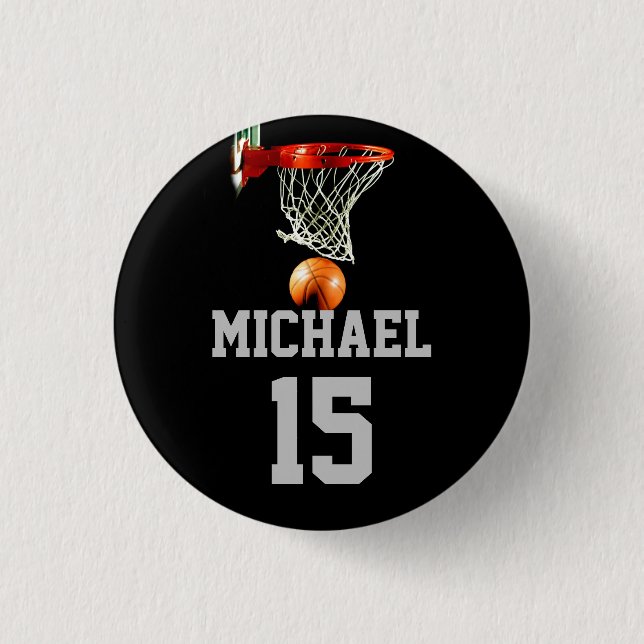 Basketball Your Name 3 Cm Round Badge (Front)