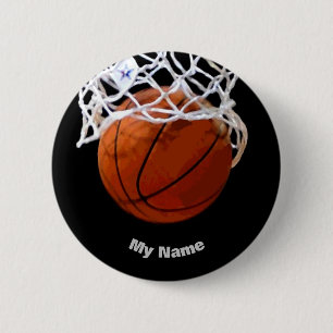 Basketball Your Name 6 Cm Round Badge