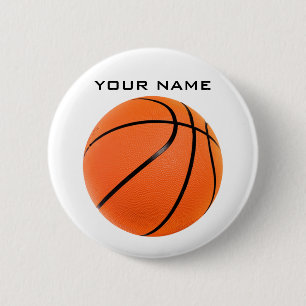 Basketball Your Name 6 Cm Round Badge