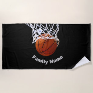 Basketball Your Name Beach Towel