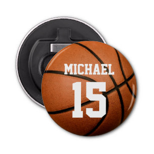 Basketball Your Name Bottle Opener