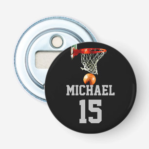 Basketball Your Name Bottle Opener