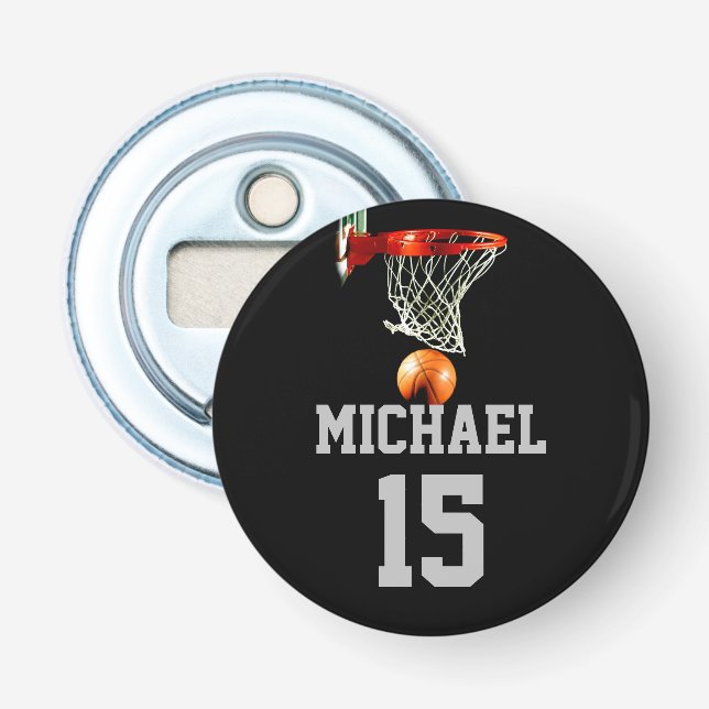 Basketball Your Name Bottle Opener (Front)