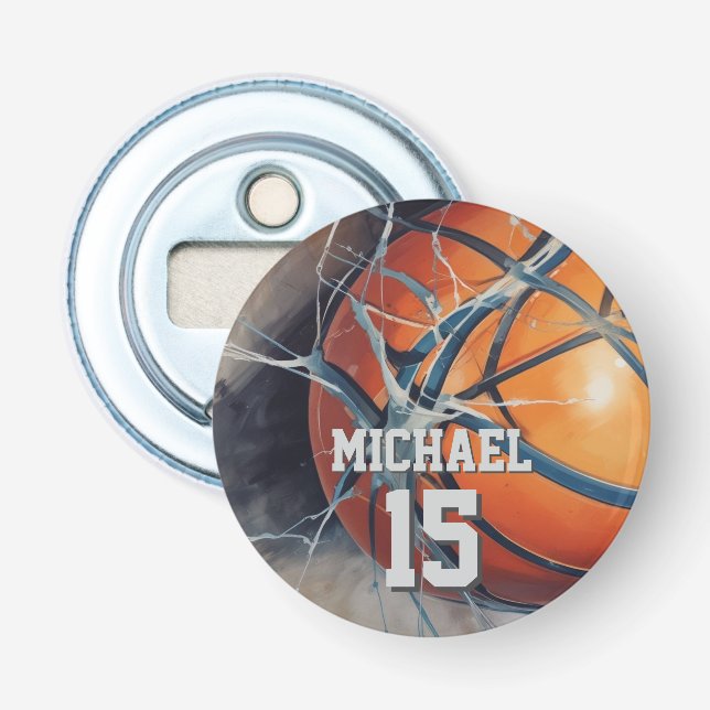 Basketball Your Name Bottle Opener (Front)
