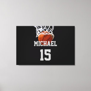 Basketball Your Name Canvas Print