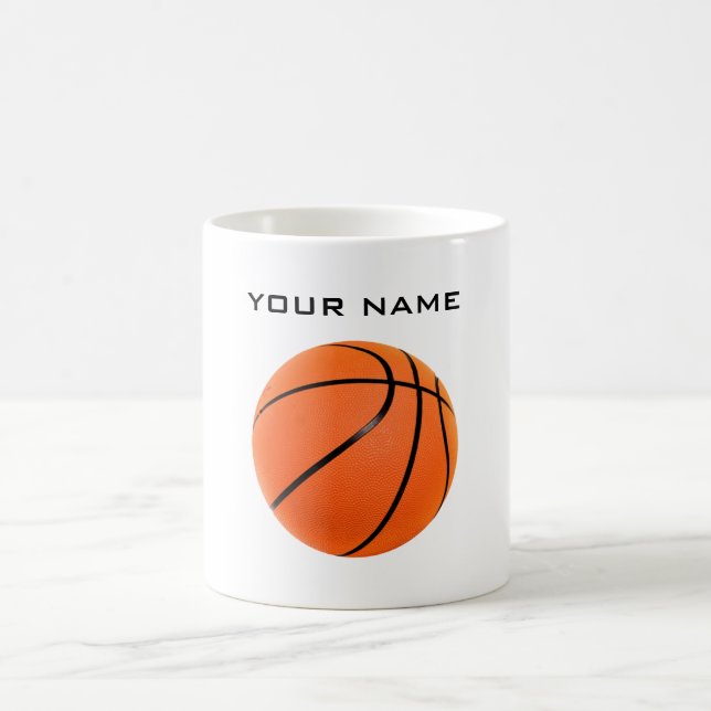 Basketball Your Name Coffee Mug (Center)