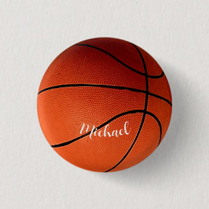 Basketball Your Name Custom 3 Cm Round Badge