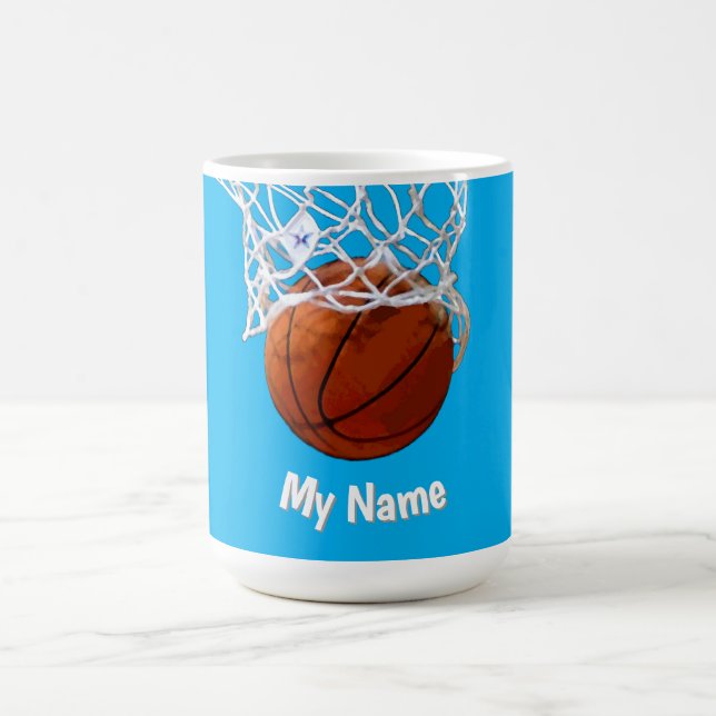 Basketball Your Name Custom Coffee Mug (Center)