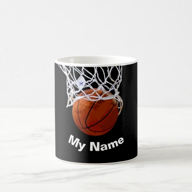 Basketball Your Name Custom Coffee Mug (Center)