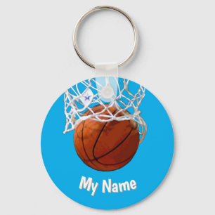 Basketball Your Name Custom Key Ring