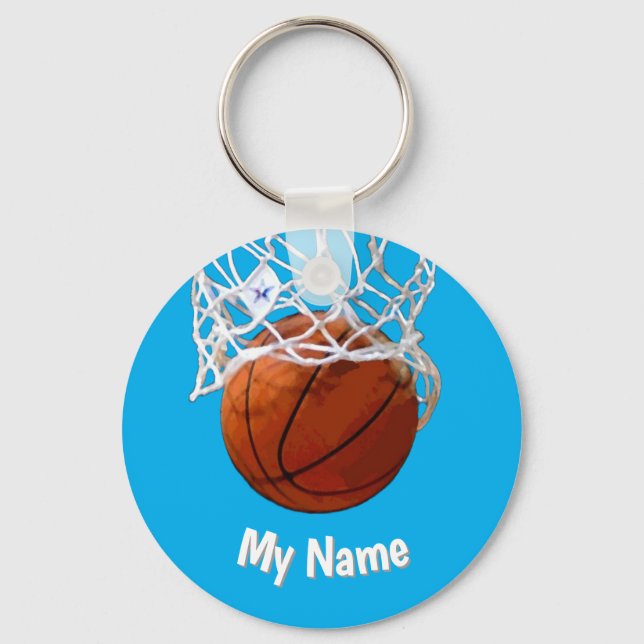 Basketball Your Name Custom Key Ring (Front)