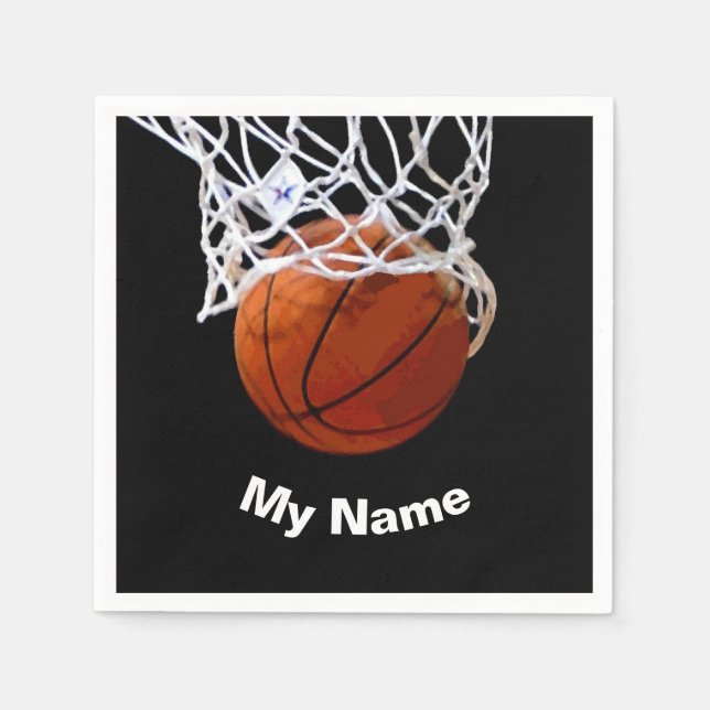 Basketball Your Name Custom Napkin (Front)