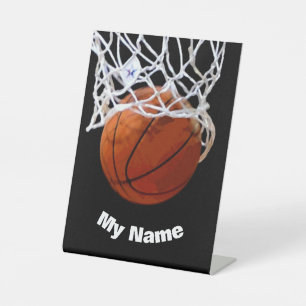 Basketball Your Name Custom Pedestal Sign