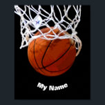 Basketball Your Name Custom Poster<br><div class="desc">Digital Sporting Images and Artworks - We Love Basketball - American Popular Sports</div>
