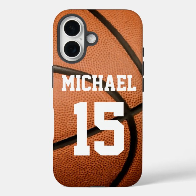 Basketball Your Name Customisable Case-Mate iPhone Case (Back)