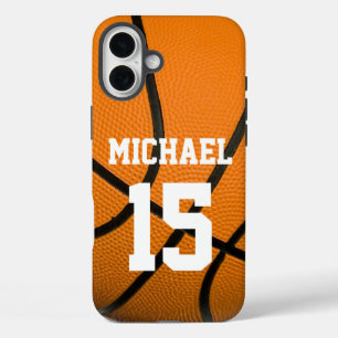 Basketball Your Name Customisable iPhone 16 Plus Case
