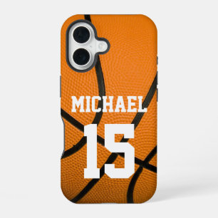 Basketball Your Name Customisable iPhone 16 Case