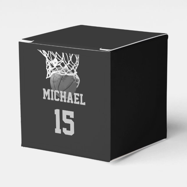 Basketball Your Name Favour Box (Front Side)