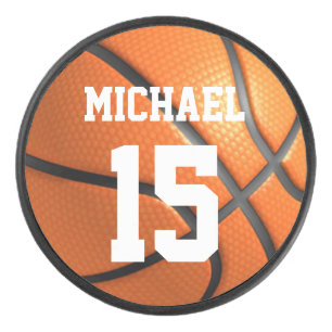 Basketball Your Name Hockey Puck