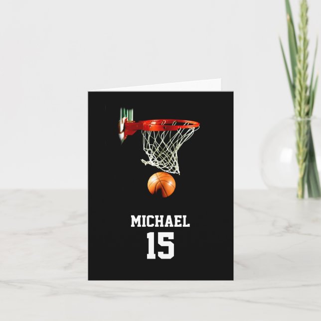 Basketball Your Name Holiday Card (Front)