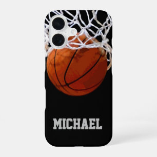 Basketball Your Name iPhone 16 Case
