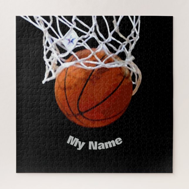 Basketball Your Name Jigsaw Puzzle (Vertical)