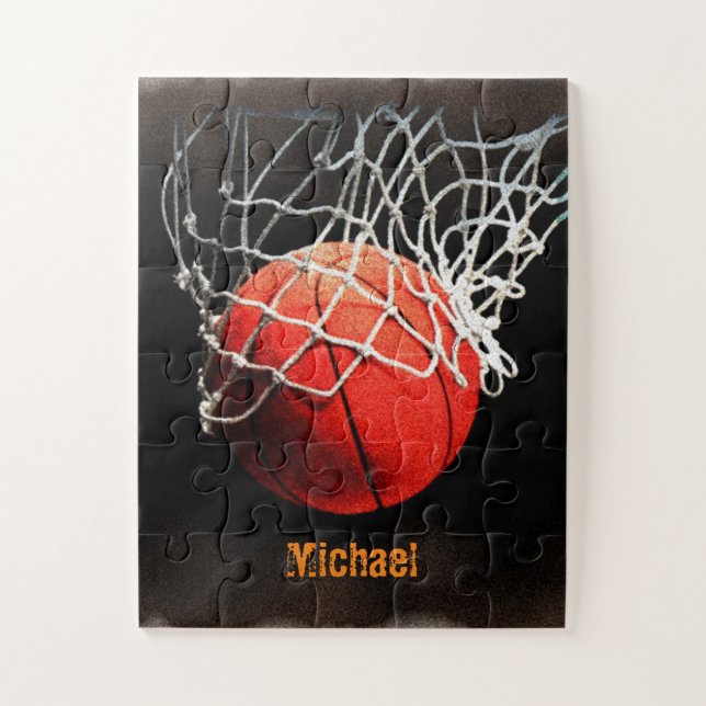 Basketball Your Name Jigsaw Puzzle (Vertical)