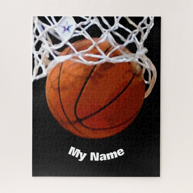 Basketball Your Name Jigsaw Puzzle (Vertical)