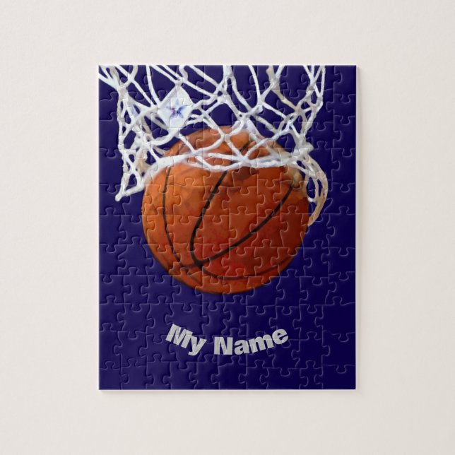 Basketball Your Name Jigsaw Puzzle (Vertical)