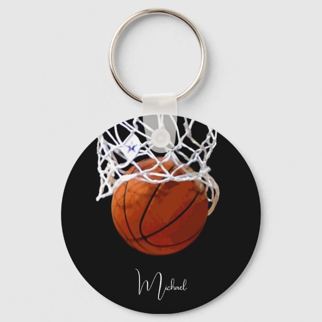 Basketball Your Name Key Ring (Front)