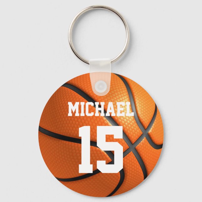 Basketball Your Name Key Ring (Front)