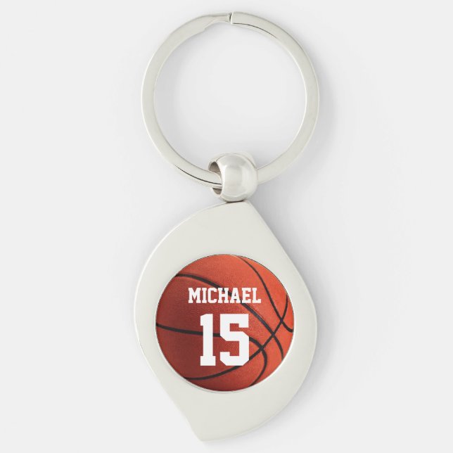 Basketball Your Name Key Ring (Front)