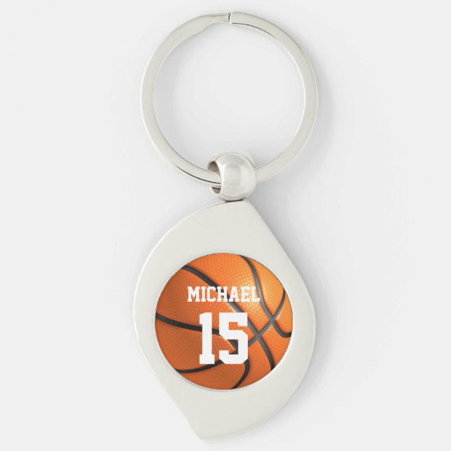 Basketball Your Name Key Ring (Front)