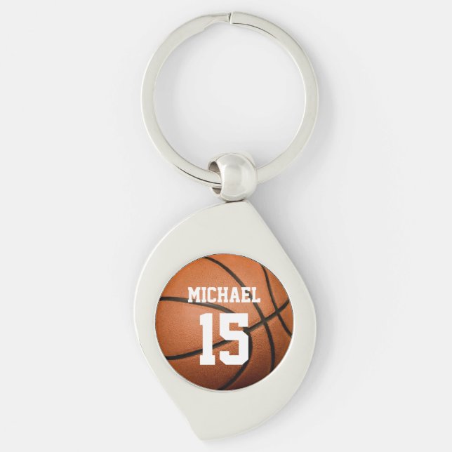 Basketball Your Name Key Ring (Front)