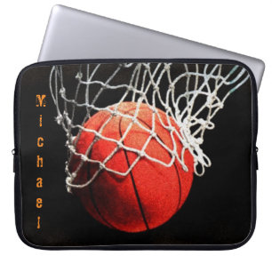Basketball Your Name Laptop Sleeve